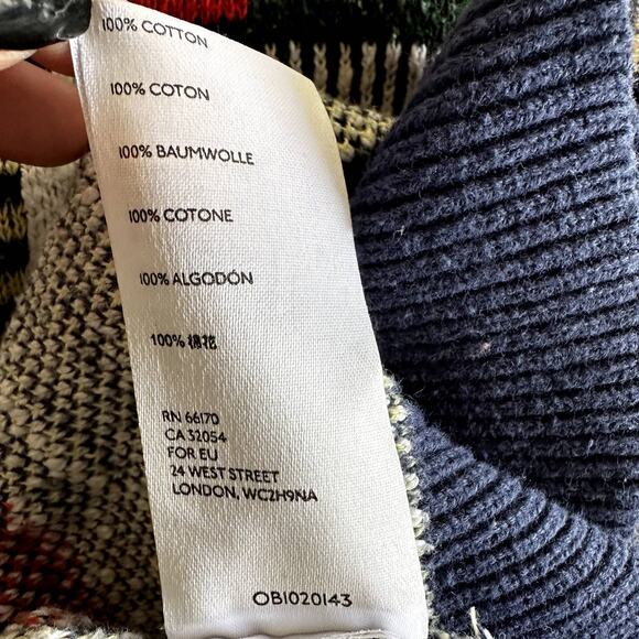 Urban Outfitters O'Hanlon Patchwork Print Sweater Crew Neck Rib Trim Multi L - Picture 4 of 5